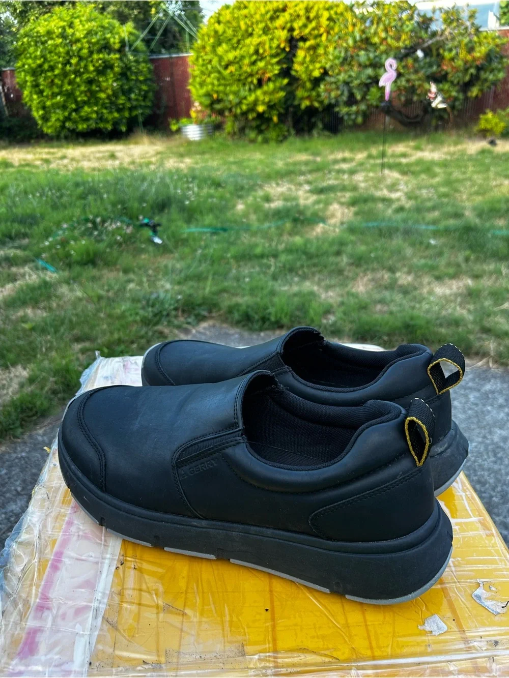 Gerry Moc II Men's Black Slip-On Work Waterproof Shoes Size 12